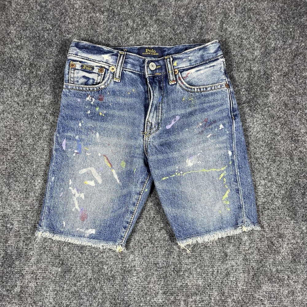 Polo Ralph Lauren Toddler Boys Paint-Splatter Sullivan Slim Denim Shorts Size 6